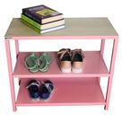 Banco Sapateira Strassis Design SD-3503 Metal e MDF Cor: Rosa Infantil Banco Sapateira Strassis Design SD-3503 Metal e MDF Cor: Rosa Infantil