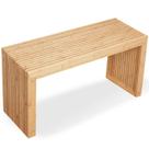 Banco SWEVEN Bamboo Natural Wood 91cm para interiores e exteriores