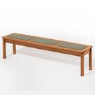 Banco Trama 3 Lugares Stain Jatobá Corda Verde Oliva 180cm - 78560