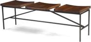Banco Trilogy Metal Grafite Rustic Brown 140cm - 44996 Banco Trilogy Metal Grafite Rustic Brown 140cm - 44996