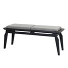 Banco Vintage Nacional Móveis 110 cm (Largura) Madeira Tauari Ébano Tecido Nevoeiro Cor Cinza Banco Vintage Nacional Móveis 110 cm (Largura) Madeira Tauari Ébano Tecido Nevoeiro Cor Cinza