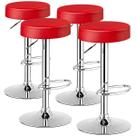 Bancos de bar COSTWAY Modern Swivel Backless PU em couro PU vermelho Bancos de bar COSTWAY Modern Swivel Backless PU em couro PU vermelho