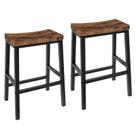 Bancos de bar HOOBRO BF02MD01, conjunto de 2 selins, 60 cm, marrom rústico Bancos de bar HOOBRO BF02MD01, conjunto de 2 selins, 60 cm, marrom rústico