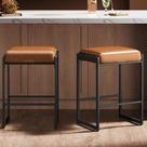 Bancos de bar VASAGLE EKHO Collection, conjunto de 2 em material sintético