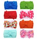 Banda de cabelo GEZISAN Baby Bows, conjunto de 8 elásticos de nylon Banda de cabelo GEZISAN Baby Bows, conjunto de 8 elásticos de nylon