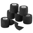 Bandagem coesa MedCa Black 6 rolos 5m x 5cm à prova d'água Bandagem coesa MedCa Black 6 rolos 5m x 5cm à prova d'água