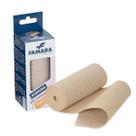 Bandagem Elástica 10cm x 1,30m Atadura Alta Compressão Faixa Bege Ortopedia Enfermagem Varizes Famara