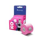 Bandagem Elástica Adesiva Kinesiológica Dellamed Alivia Dor e Lesão Muscular Rosa