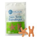 Bandagens Tru-Colour Knuckle Fingertip Tom de pele (20 unidades)