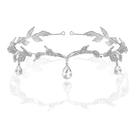 Bandana BABEYOND Elegant Rhinestone Leaf Wedding Silver