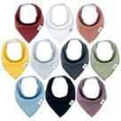 Bandana Baby Bibs Diaper Squad, pacote com 10 bandanas de algodão, 20x23cm