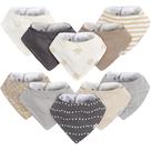 Bandana Bibs Gerber Baby, pacote com 10, multicinza, unissex
