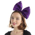 Bandana Bubbmi Large Bow Mardi Gras Carnival Girls Purple