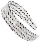 Bandana Camila Paris CP3462 francesa feita à mão branca/cinza