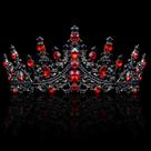 Bandana COCIDE, coroas pretas e vermelhas para mulheres, tiaras góticas