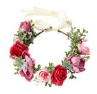 Bandana com coroa floral LLinfflr Fairy Woodland Elf para mulher