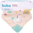 Bandana Com Mordedor Silicone Unicórnio Fecho tiras autocolantes Bebê