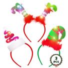 Bandana de Natal HOVACY Light Up com luzes LED, 3 unidades