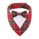 Bandana de smoking para cães ADOGGYGO XL vermelho verde xadrez, laço de Natal