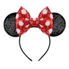 Bandana Eisyaa Mouse Ears Bow Sequin Classic Red Polka dot Bandana Eisyaa Mouse Ears Bow Sequin Classic Red Polka dot