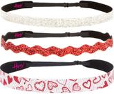 Bandana feminina Hipsy ajustável antiderrapante, moderna, pacote com 3
