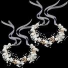 Bandana Flower Girl Retrowavy Rhinestone Crystal (dourada)