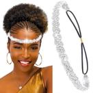 Bandana Fstrend Silver Elastic Strass Boho para mulheres Bandana Fstrend Silver Elastic Strass Boho para mulheres