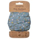 Bandana Karma Bee para mulheres em tecido largo azul claro