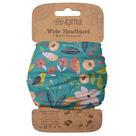 Bandana Karma Bird, tecido largo para mulheres, azul