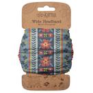 Bandana Karma Floral, tecido largo e lenço de cabelo elástico