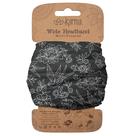 Bandana Karma Sparrow Wide Tecido para mulheres em preto e branco