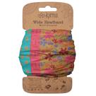 Bandana Karma Teal/Apricot Split Floral Wide para mulheres