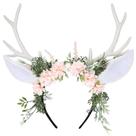 Bandana MOSTORY feita à mão Deer Ear Flower Antler Woodland