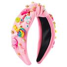 Bandana PANTIDE Candy Jeweled Knotted Halloween rosa feminina Bandana PANTIDE Candy Jeweled Knotted Halloween rosa feminina