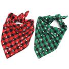 Bandana para cães Malier Christmas Classic Plaid Snowflake, pacote com 2