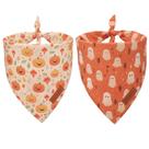 Bandana para cães PTDECOR Halloween Ghost Pumpkin Design