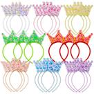 Bandana Princess Crown Jenaai Glitter para meninas (pacote com 24)