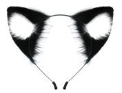 Bandana QinRuan Cat Fox, pele sintética, orelhas de animais