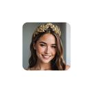 Bandana SWEETV Goddess Crown Bridal Leaf Tiara Gold para mulher