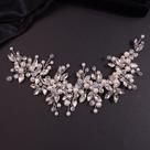 Bandana Teyglen Dainty Rhinestones Pearls Crystal Silver