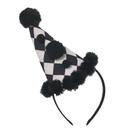 Bandana UniqKaliber Clown Hat Jester preta e branca para adulto Bandana UniqKaliber Clown Hat Jester preta e branca para adulto