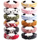 Bandana VELSCRUN Hairband Wide Knotted, pacote com 12 unidades para mulheres