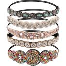 Bandanas AMCAMI Rhinestone Beaded Elastic para mulheres (5 unidades)