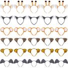 Bandanas Animal Safari Ears Kigeli para crianças, 30 unidades