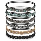 Bandanas Brynnl Elastic Strass para mulheres, pacote com 6