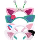 Bandanas Creatoy Cat Ears, 4 peças de flanela para meninas de 3 a 12 anos