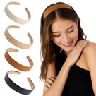 Bandanas de couro WOVOWOVO para mulheres, poliuretano macio antiderrapante de 2,54 cm