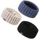 Bandanas de inverno MUTKIS para mulheres, pacote com 3 unidades, tricotadas de lã, forradas com lã