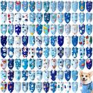 Bandanas de inverno para cães Huhumy, 100 peças de cachecol triangular azul