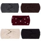 Bandanas de malha de inverno Whaline Chunky Knit Conjunto 5
